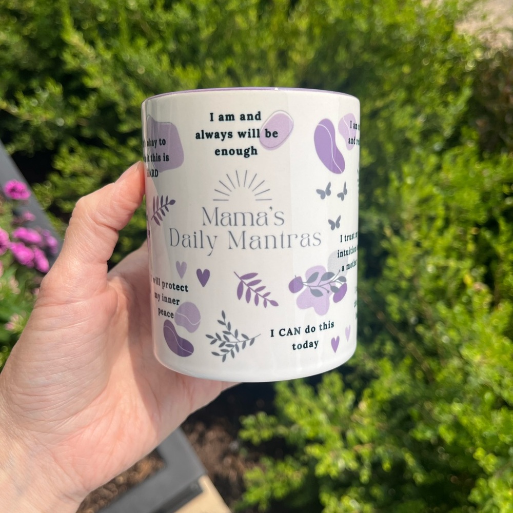 Mama's Daily Mantras Mug - Purple
